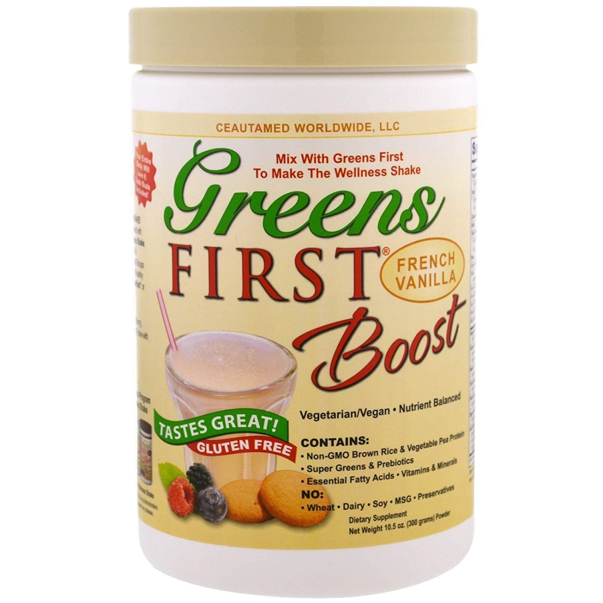 Picture of Greens First GRFGFBV 10.5 oz Boost Vanilla Protein Powder