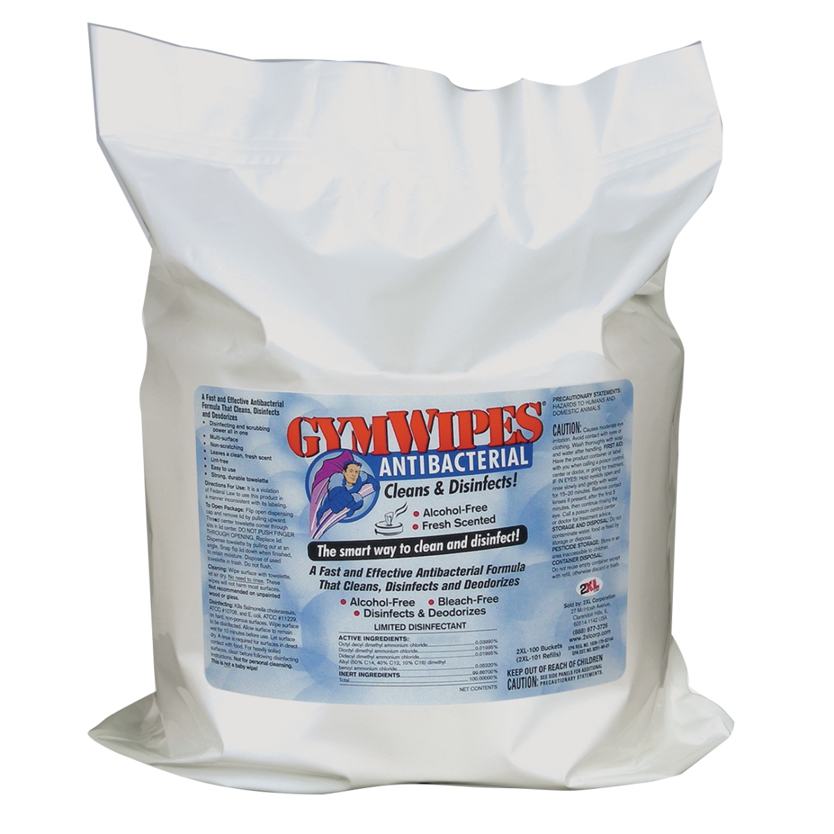Picture of Milliken GYM2XL101 Gymwipes hygienic Refills - 700 Count