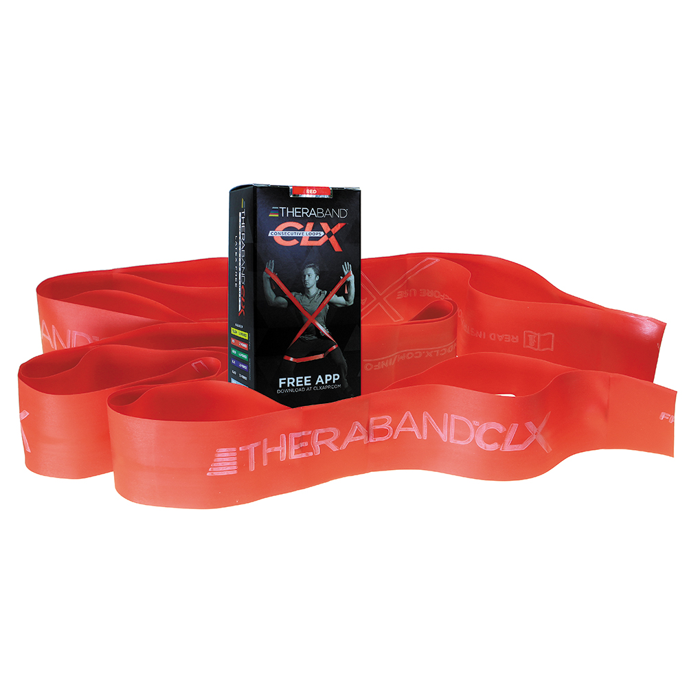 HYG12715 5 ft.  CLX Consecutive Loop Bands, Red - Medium