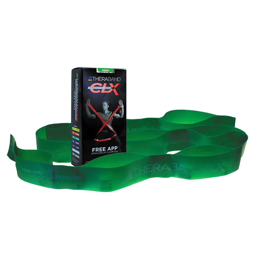 HYG12716 5 ft.  CLX Consecutive Loop Bands, Green - Heavy