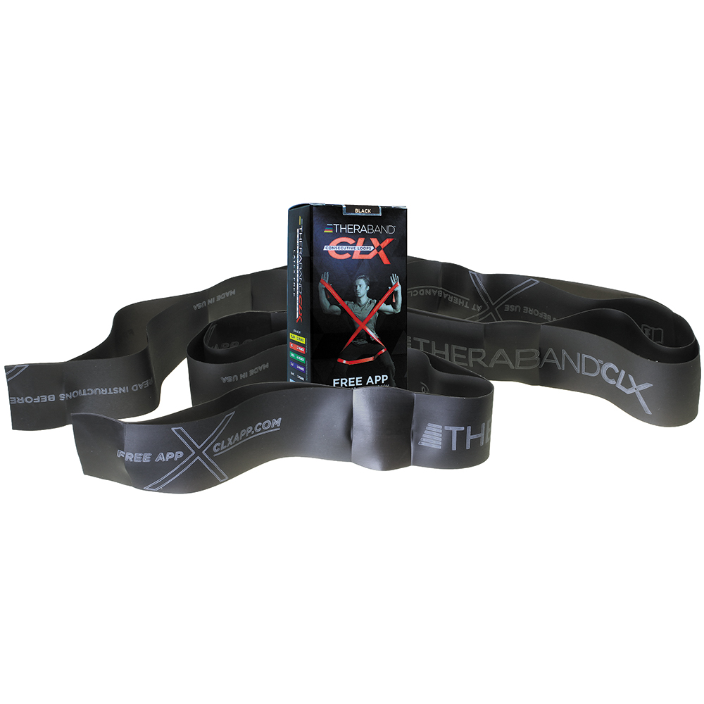 HYG12718 5 ft.  CLX Consecutive Loop Bands, Black - Special Heavy