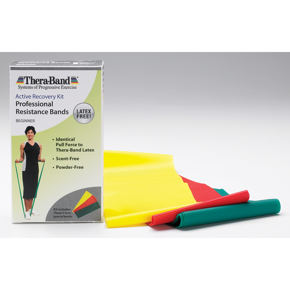 HYG321BEG Thera-Band Latex-Free Professional Resistance Band Kit - Beginner