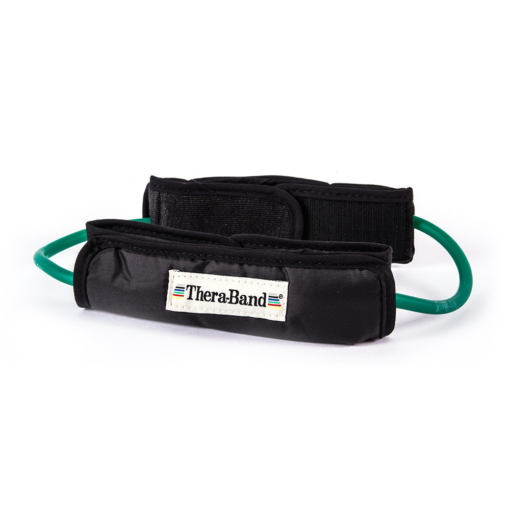 HYG327GRN Thera-Band Professional Resistance Tubing Loop with Padded Cuff - Intermediate, Green