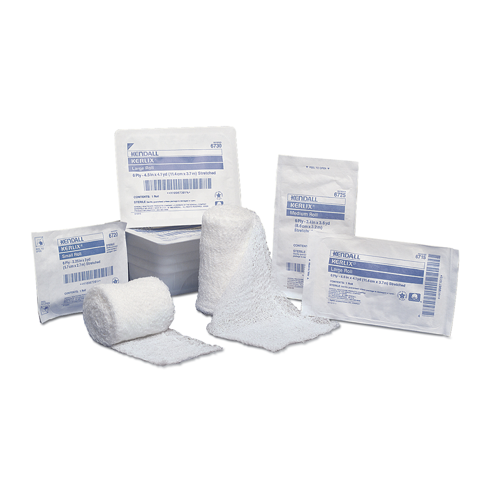 KND855 2.25 in. x 3 Yards Kerlix Sterile Rolls with Crinkle Weave Pattern, Prewashed & Fluff Dried