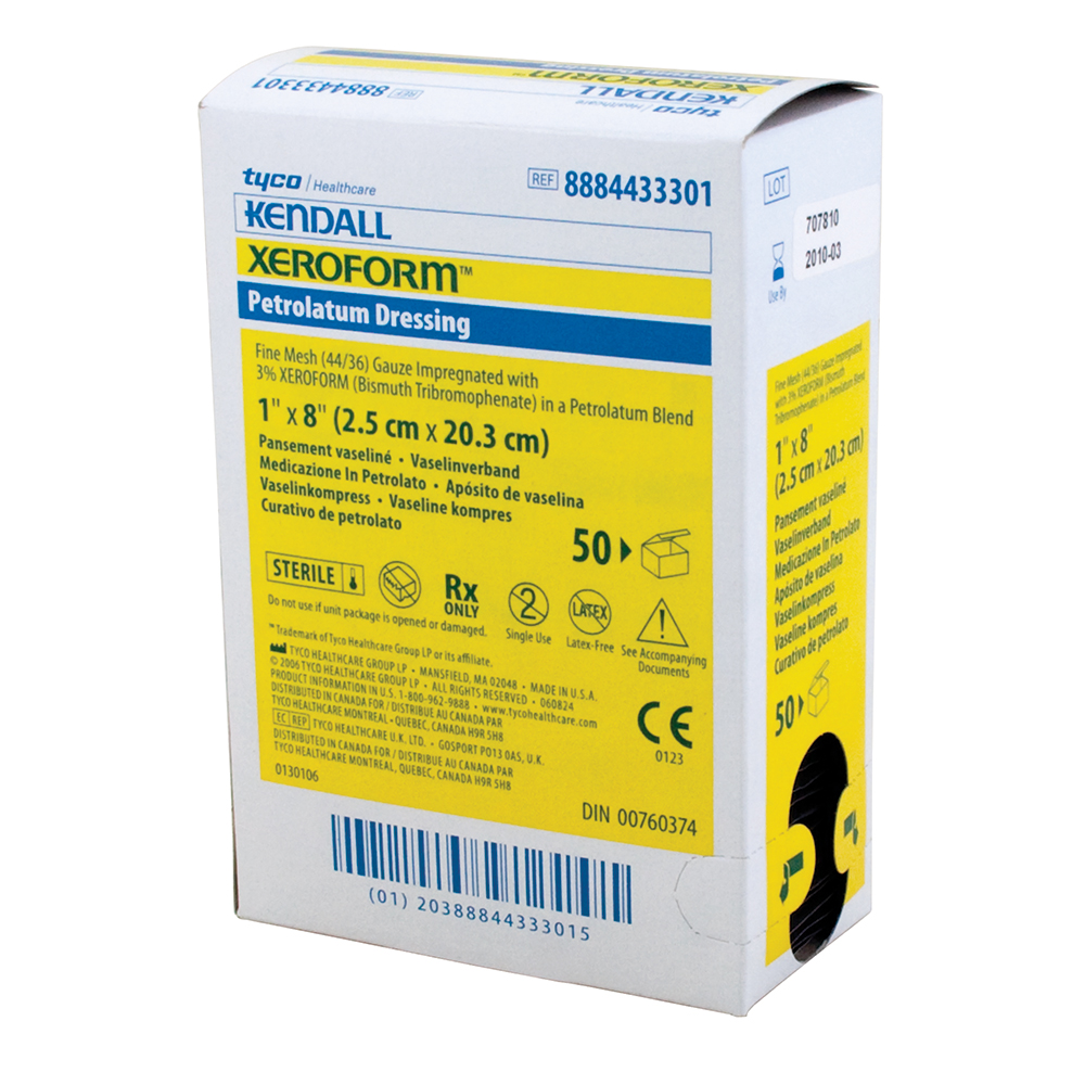 KNDF25 1 x 8 in Xeroform Petrolatum Gauze