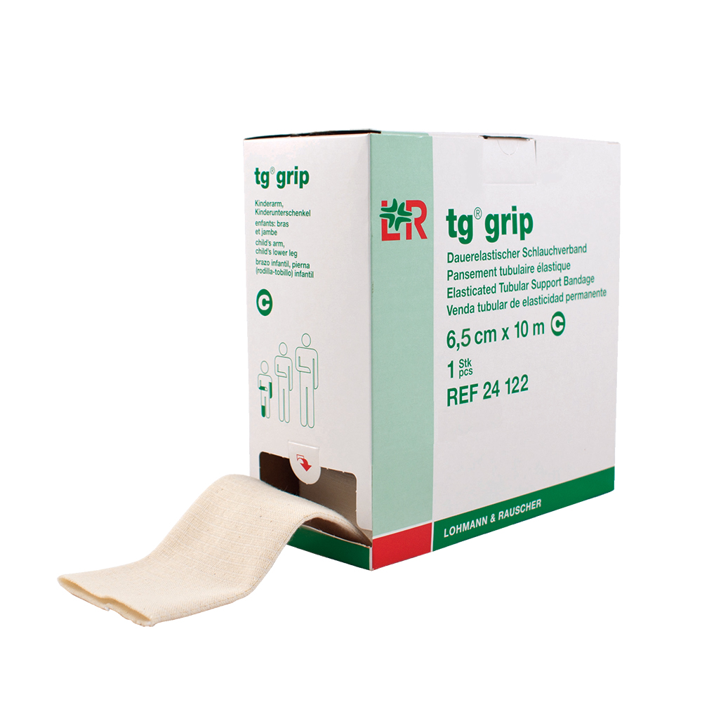 TG Grip Elasticated Tubular Support Bandage - White - 3 in. x 11 Yards - Durable Elasticity