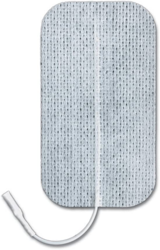 Valutrode Electrodes - White Fabric Top - 2 x 3.5 in. - Pack of 4 - Medical Quality