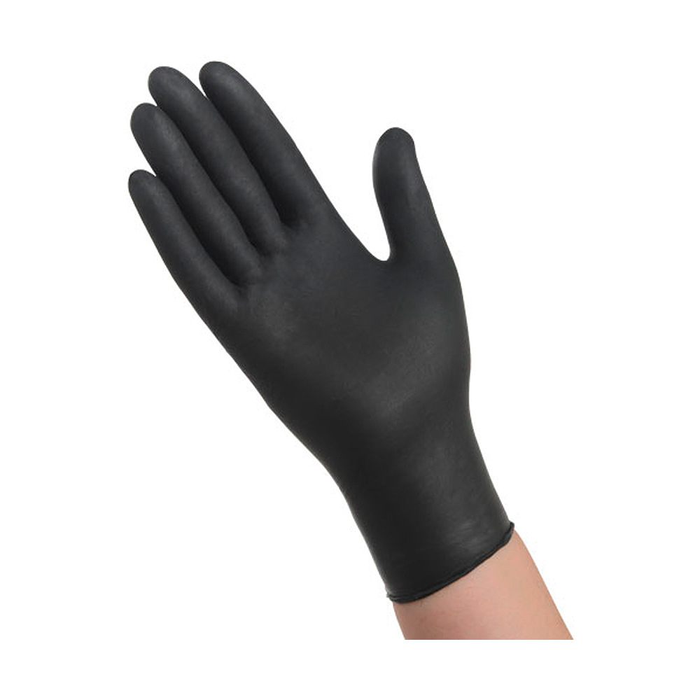 Picture of Tradex Interational AXL4201BLKSM Nitrile Powder Free Gloves&#44; Black - Small - Box of 100
