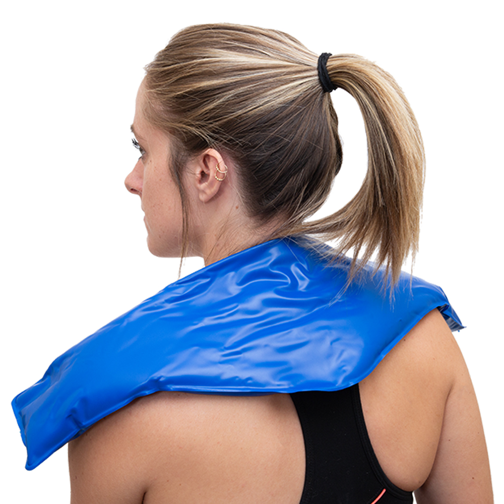 Vinyl Neck Contour Cold Pack - Blue - 23 in. - Medium Size - Therapeutic Relief