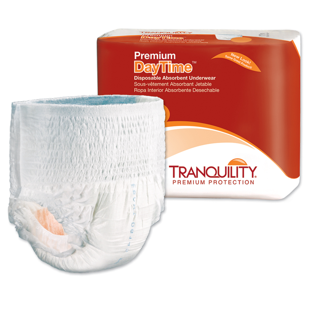 PBE2106 Premium DayTime Disposable Absorbent Underwear - Large - 16 per Bag