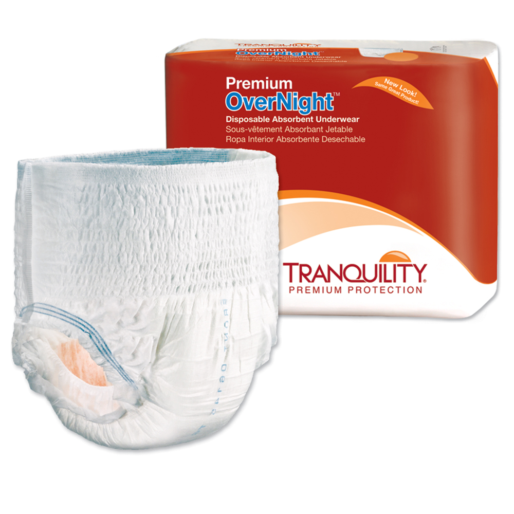 PBE2116  Premium OverNight Disposable Absorbent Underwear - 16 per Bag