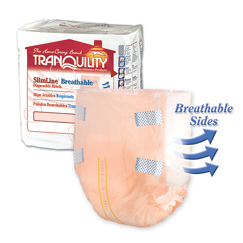 PBE2306 SlimLine Breathable Brief - Large - 12 per Bag