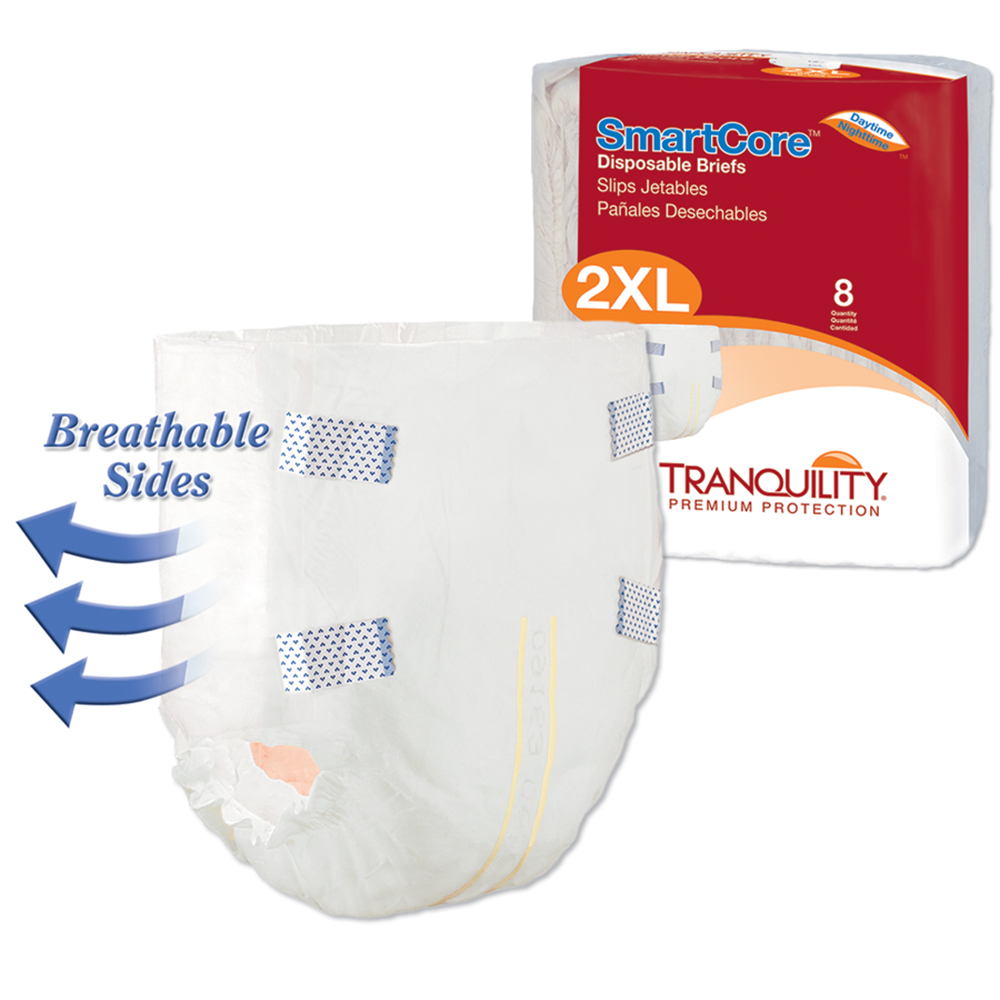 PBE2315 SmartCore Briefs - 2XL - 8 per Bag