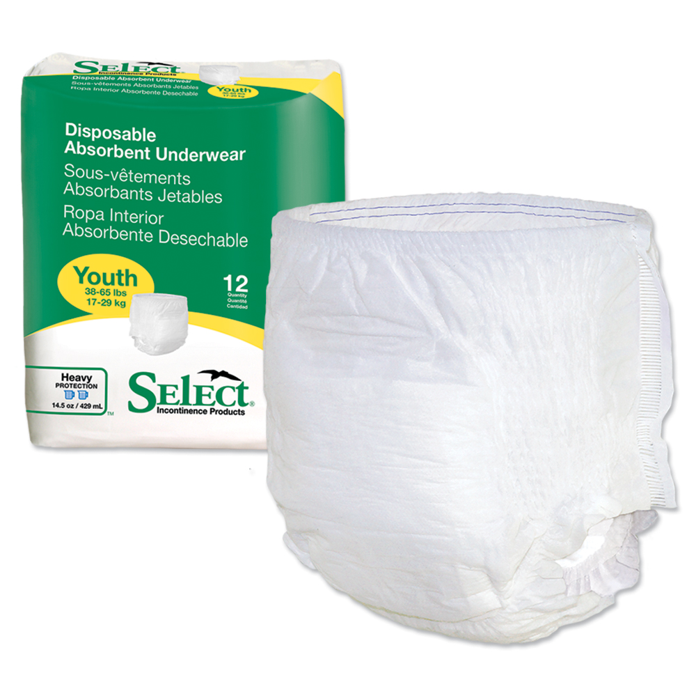 PBE2602 Select Disposable Absorbent Underwear - 12 per Bag