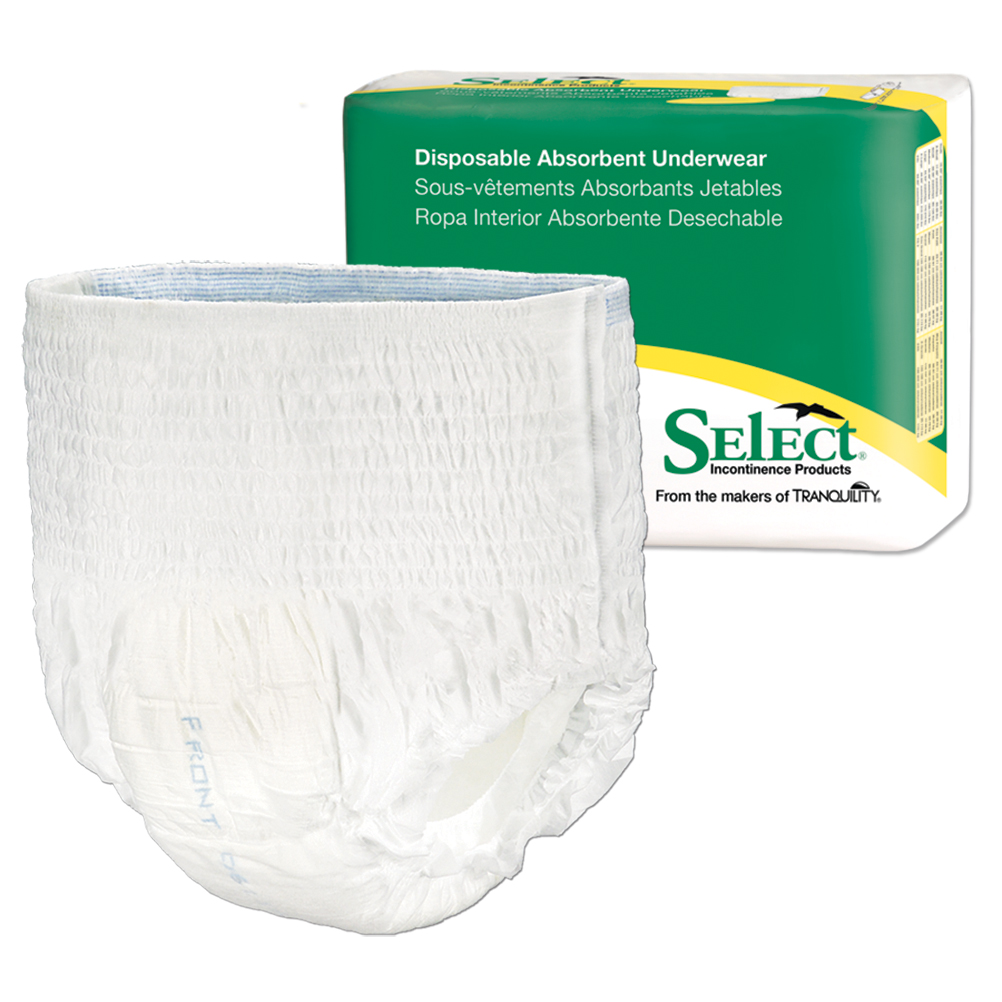 PBE2608 Select Disposable Absorbent Underwear - 12 per Bag