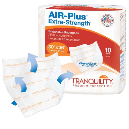 PBE2711 Tranquility Air Plus Extra Strength Underpad - 10 Per Bag