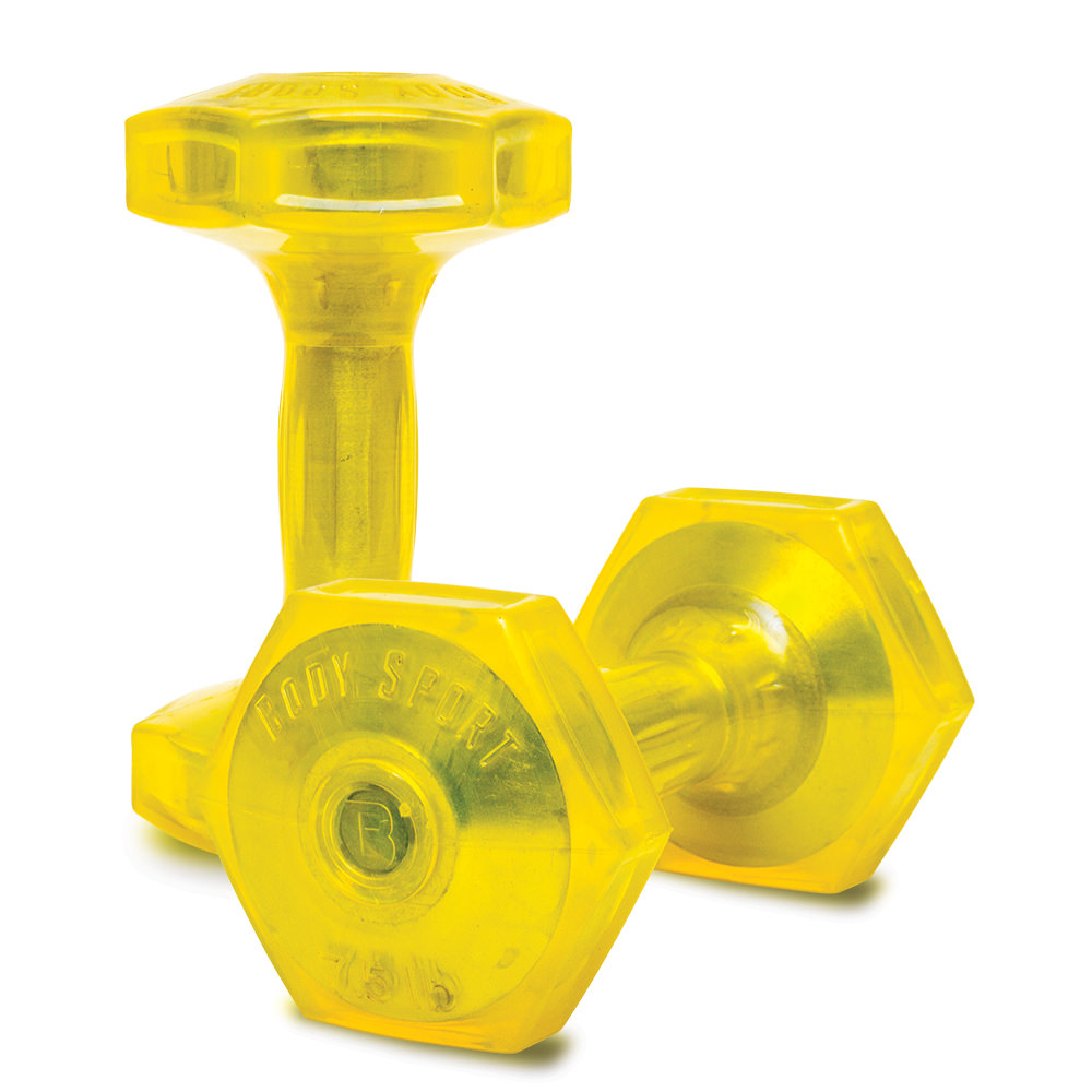 Picture of Body Sport BDSDG075 7.5 lbs Body Sport Jellz Coated Dumbbells&#44; Yellow - Pack of 2