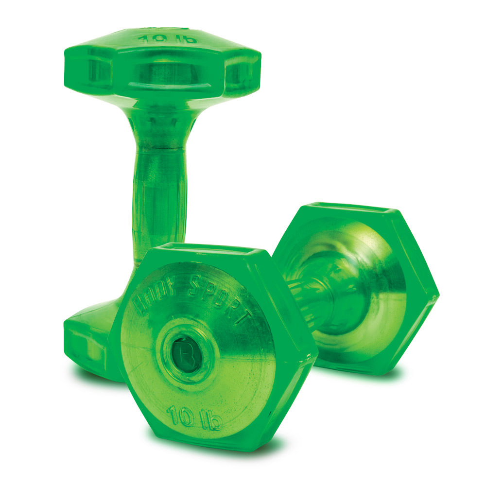 Picture of Body Sport BDSDG10 10 lbs Body Sport Jellz Coated Dumbbells&#44; Green - Pack of 2