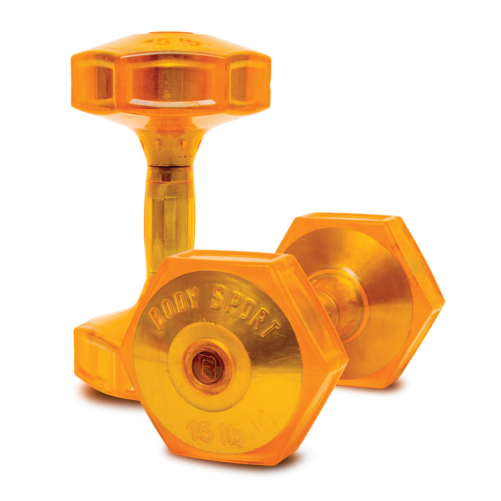 Picture of Body Sport BDSDG15 15 lbs Body Sport Jellz Coated Dumbbells&#44; Orange - Pack of 2