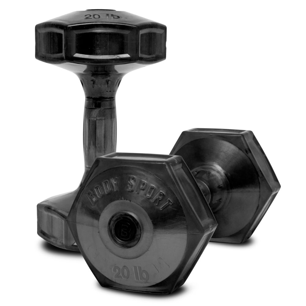 Picture of Body Sport BDSDG20 20 lbs Body Sport Jellz Coated Dumbbell&#44; Black - Pack of 2