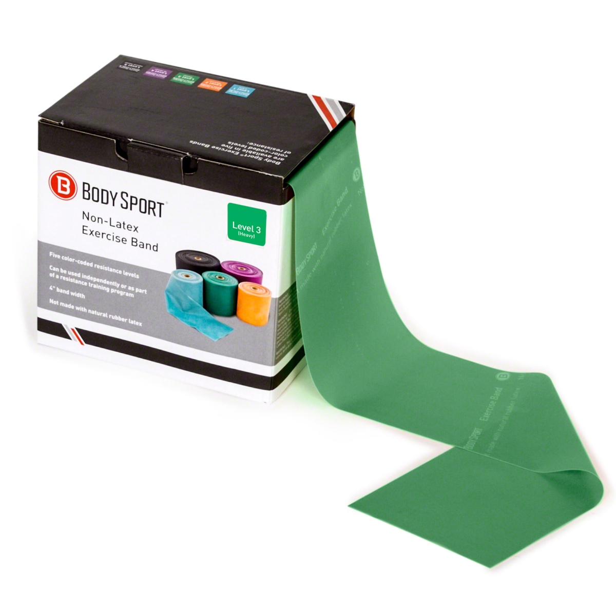 Heavy Resistance Latex-Free Exercise Band - Green - 50 Yards