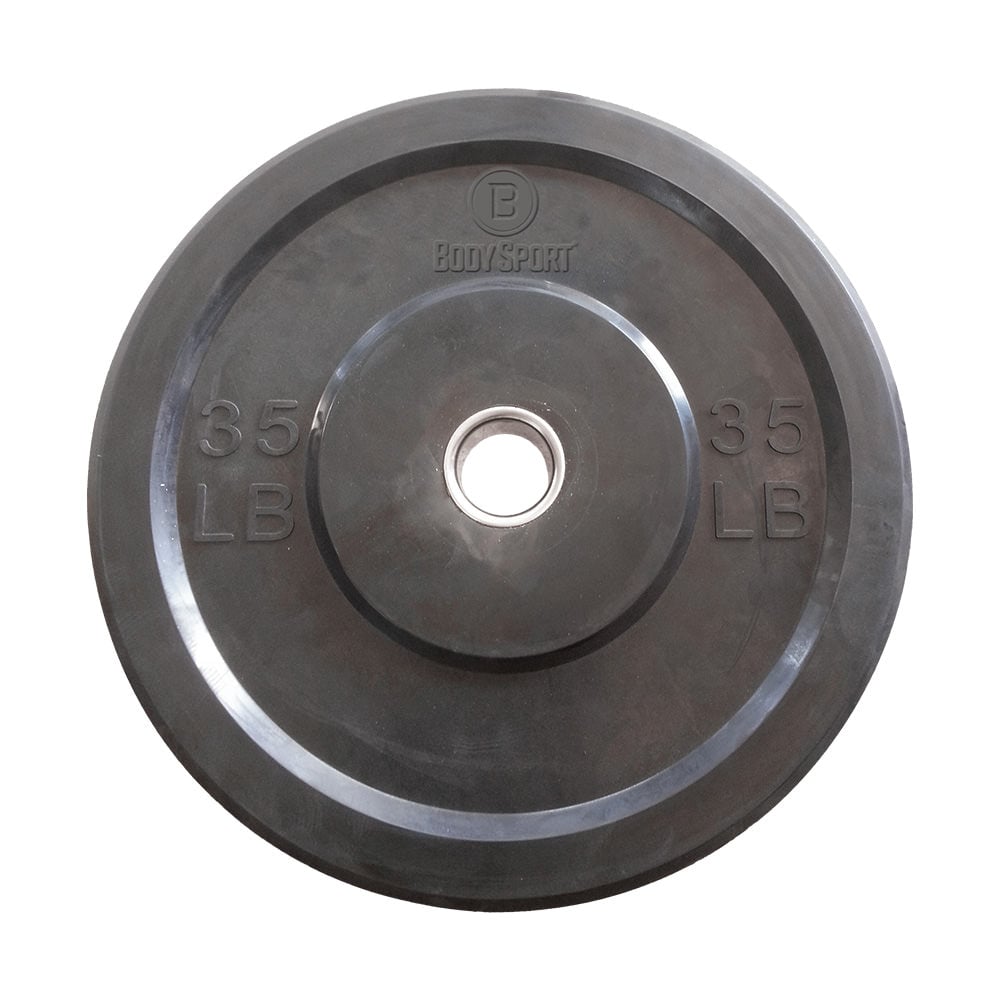 Picture of Body Sport BDSRBP15 15 lbs Rubber Bumper Plate&#44; Black