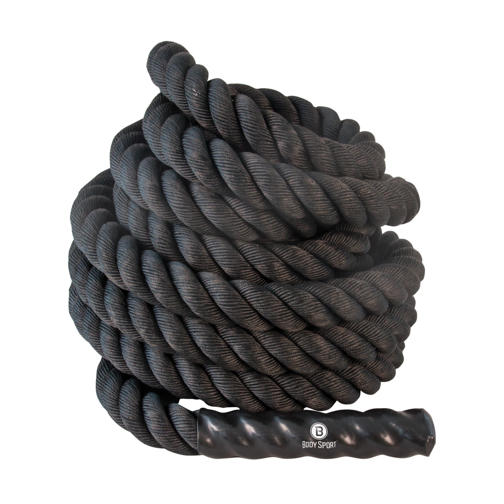 BDSTR40F20 2 in. Dia. Training Polypropylene Rope with Handle, Black - 40 ft.