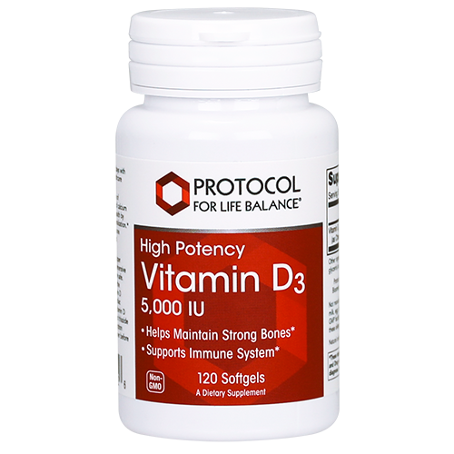 PLBP0372 Vitamin D-3 5000IU 120 Softgels