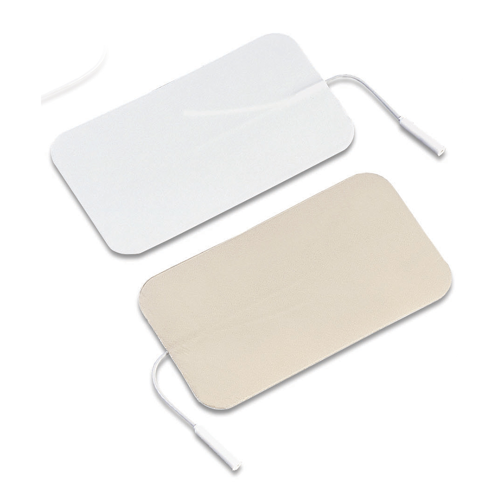 Dura-Stick Pigtail Electrode - White Foam - 2 x 3.5 in. - Pack of 4 - Durable Adhesion