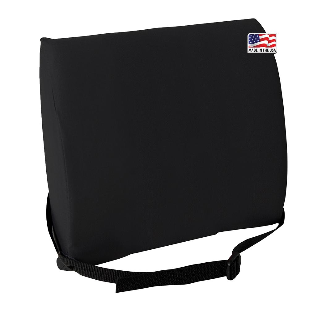 Picture of Core Products COR162BLK 13 x 14 in. Slim Rest Deluxe Fabric Cover with Positioning Belt & Lumbar Foam Cushion&#44; Black