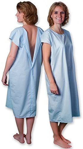 Picture of Core Products COR167MED Full Open Patient Gown&#44; Blue - Medium