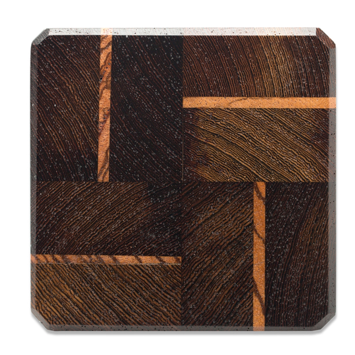 Picture of A & E Millwork AEM-5044 Single Wenge & Tiger Wood Coasters