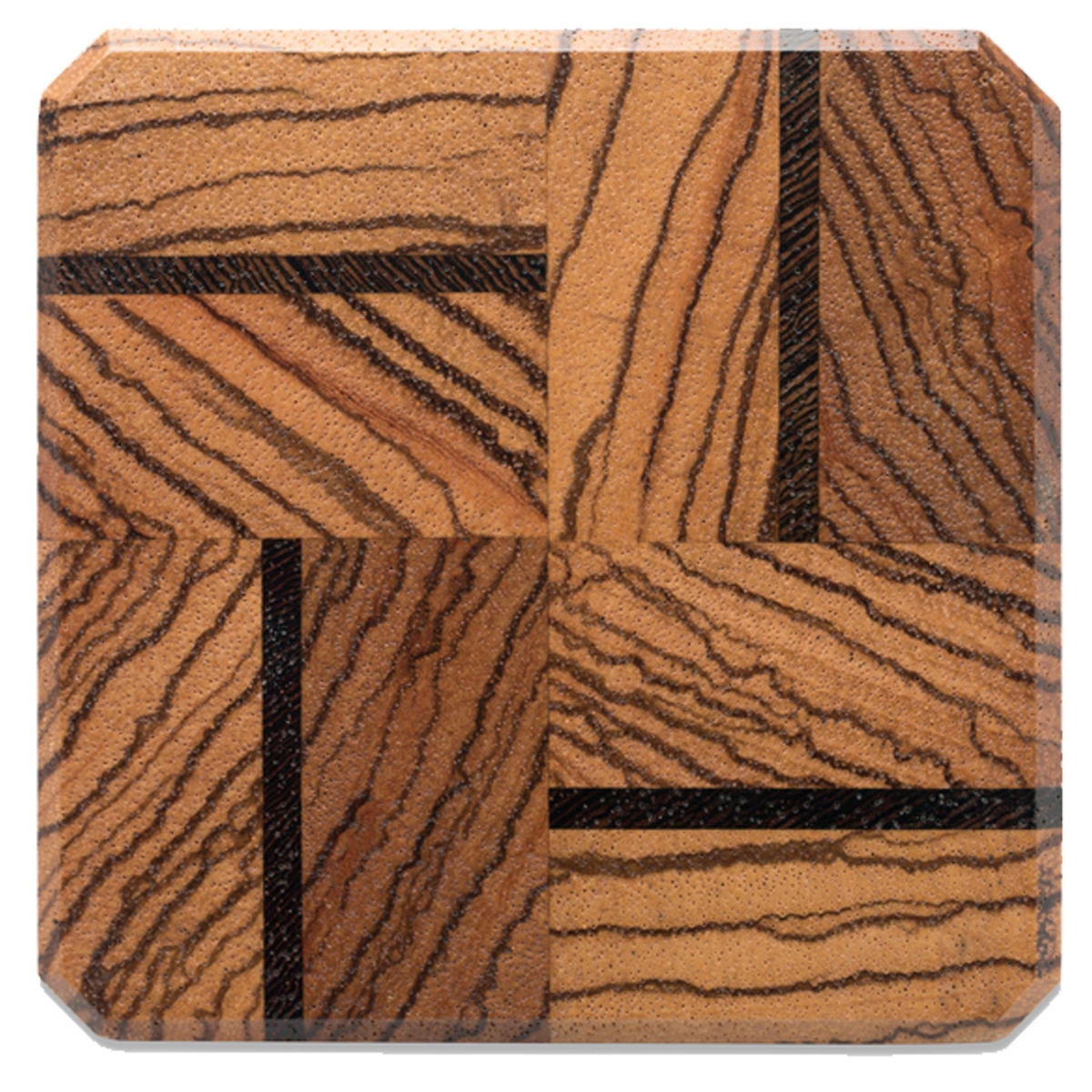 Picture of A & E Millwork AEM-5045 Single Tiger & Wenge Wood Coasters