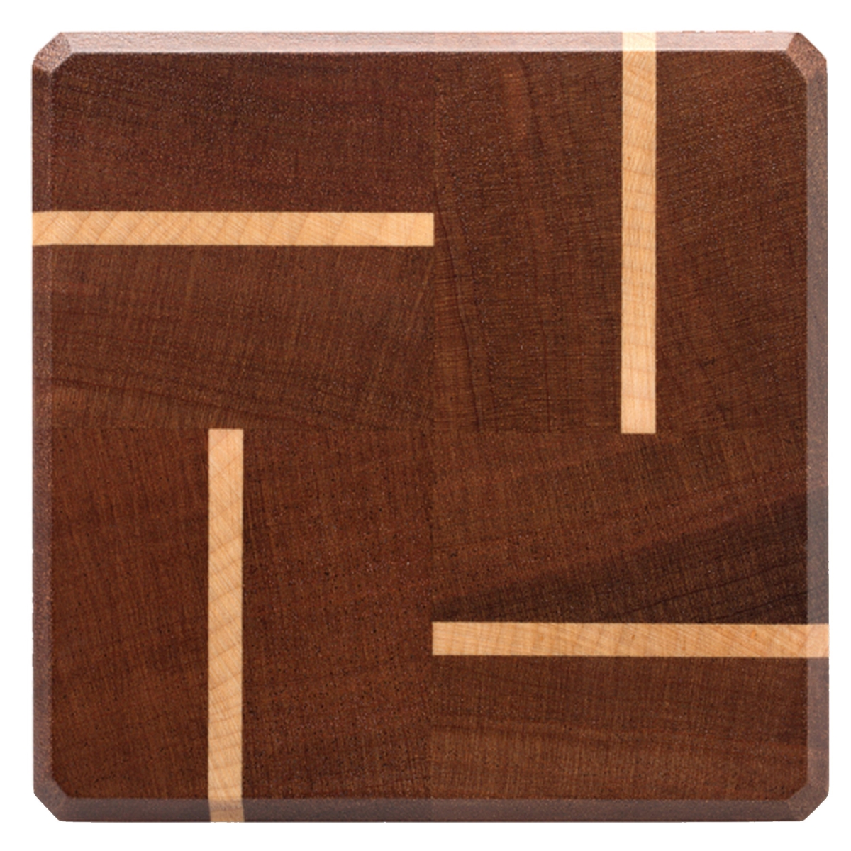 Picture of A & E Millwork AEM-5046 Single Oak & Maple Wood Coasters
