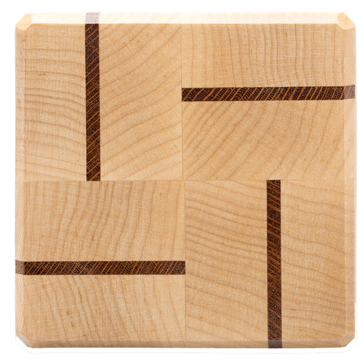Picture of A & E Millwork AEM-5047 Single Mahogany & Maple Wood Coasters