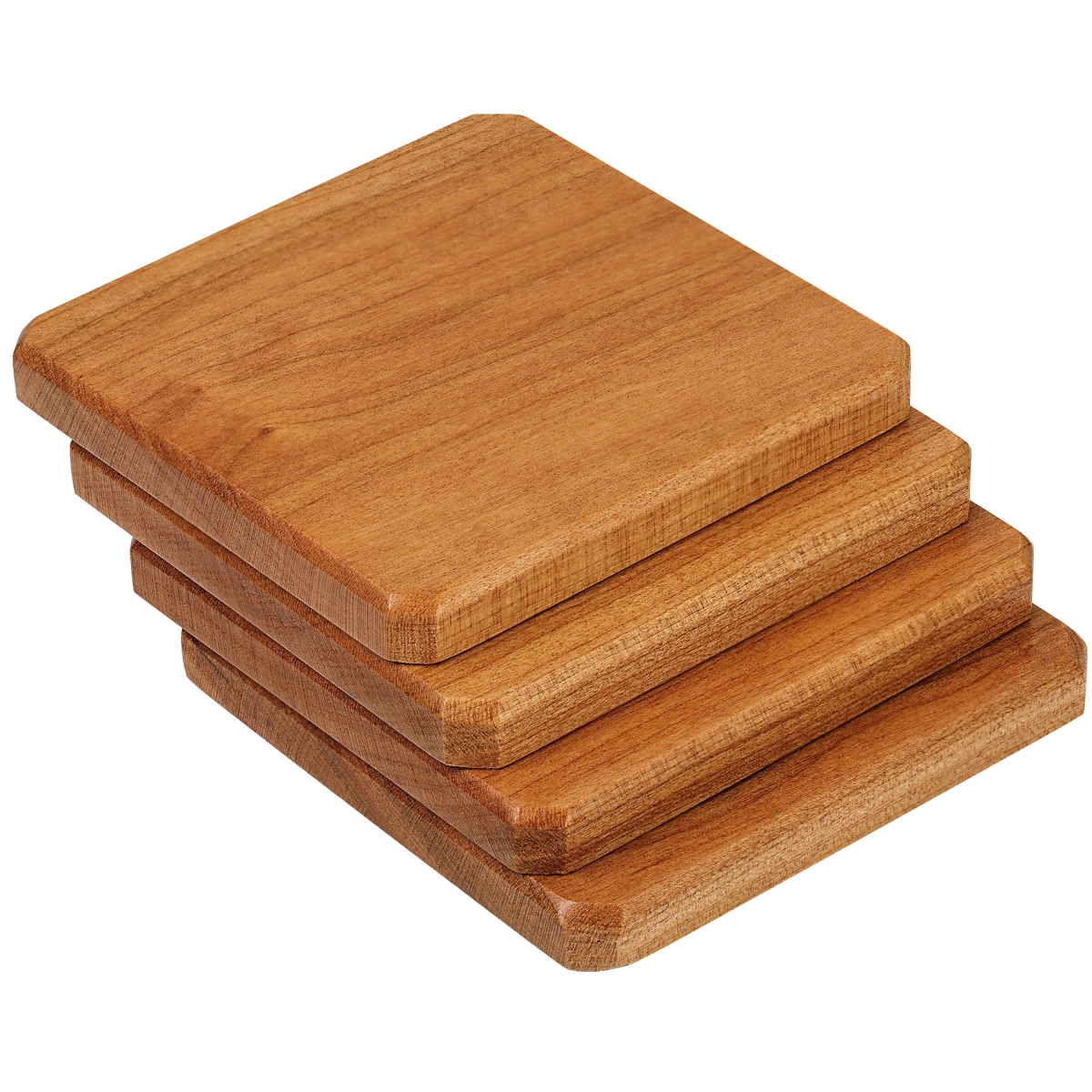 Picture of A & E Millwork AEM-5003 Cherry Wood Coasters Edge Grain - Set of 4
