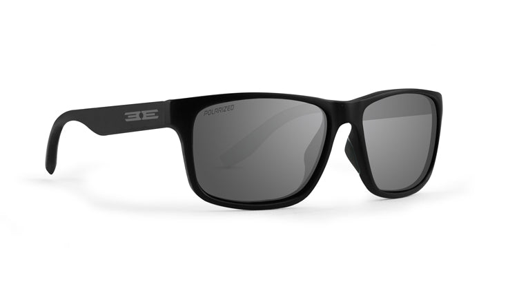 EE6803 Delta Sunglass with Polarized Smoke Mirror Lens - Black