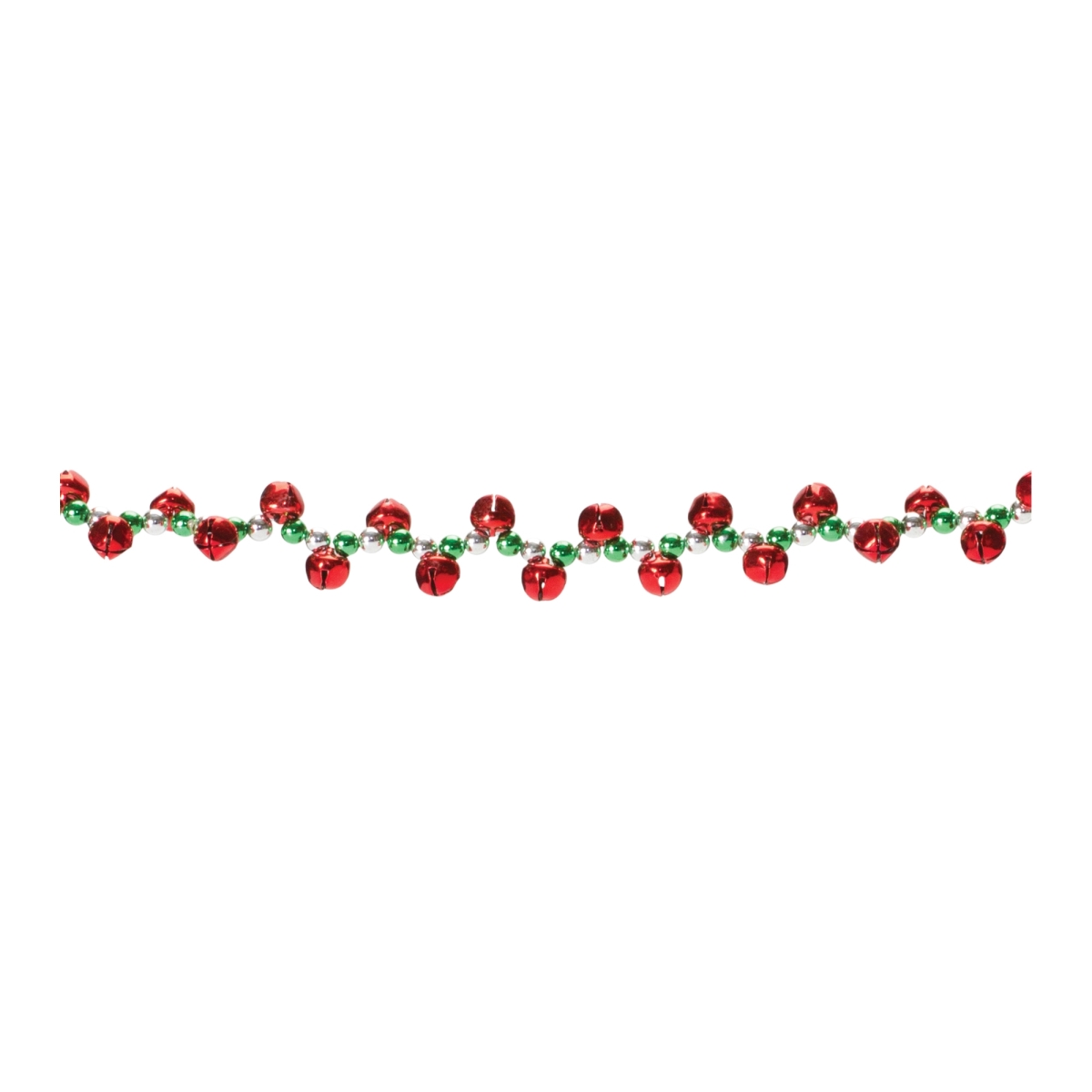 Sleigh Bell String Garland - Red - Set of 2 - Festive Holiday Decor