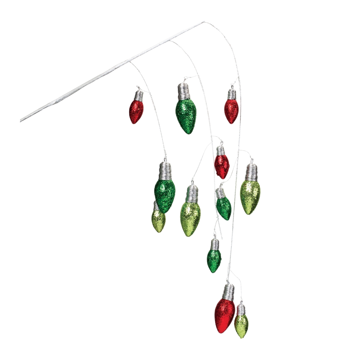 Artificial Hanging Holiday Light Spray - Set of 2