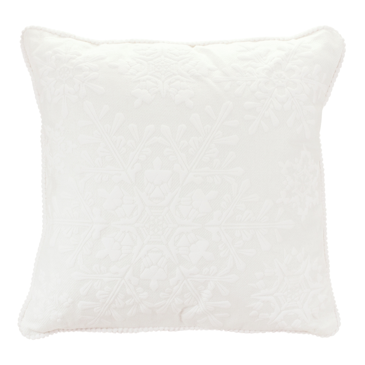 87589DS Snowflake Throw Pillow - 17 in. Square