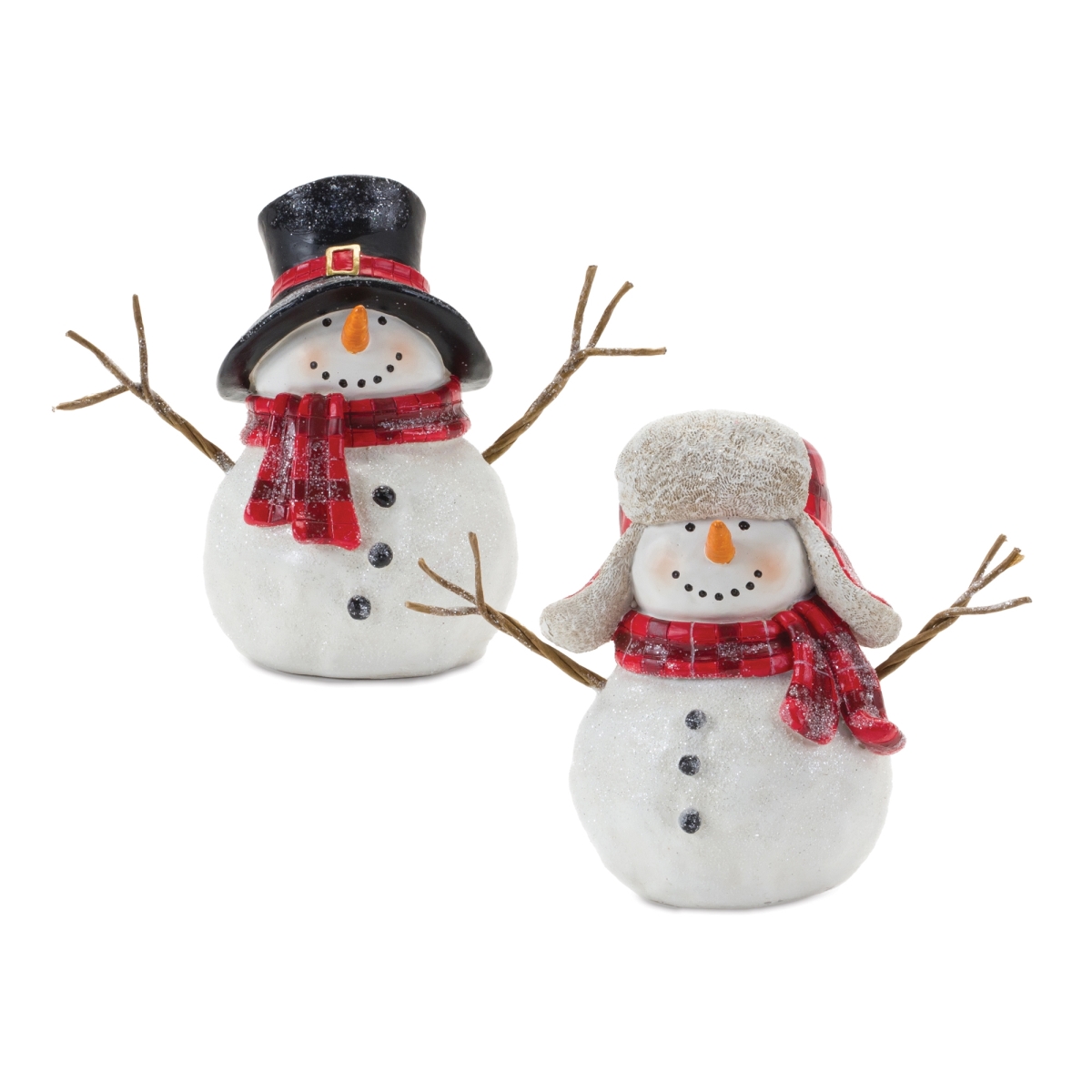 Snowman with Scarf Figurine - Set of 4
