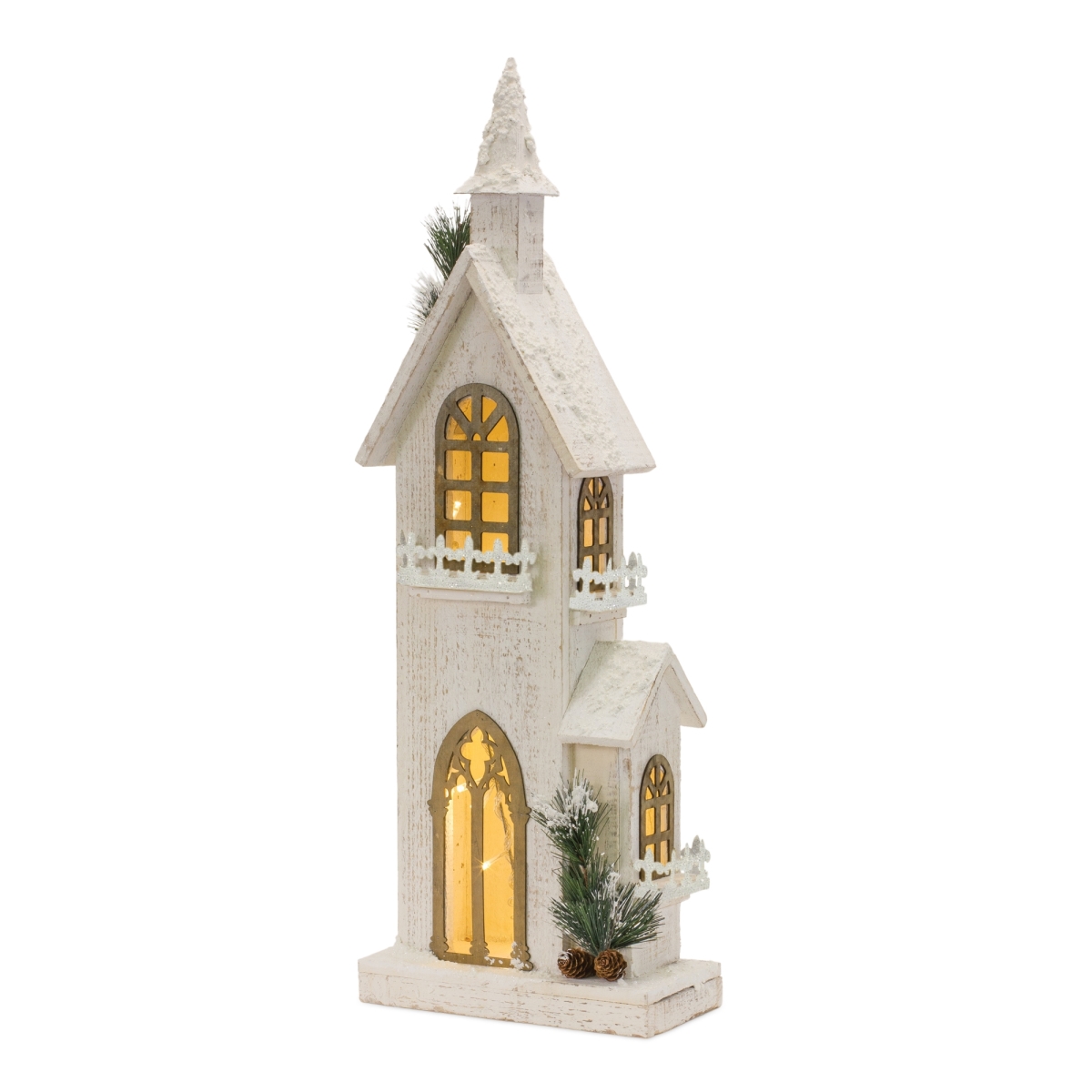 LED Lighted Winter Church Display - 27 in.