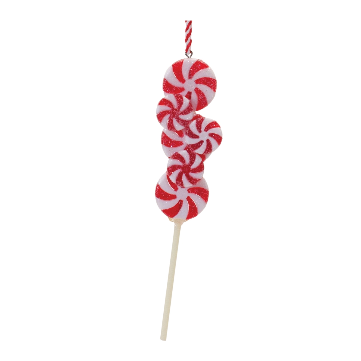 86475DS Peppermint Candle Drop Ornament - Set of 24