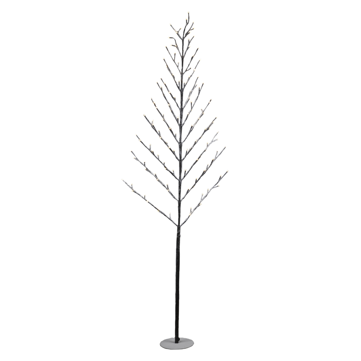 42 in. LED Twig Tree, Black & Silver