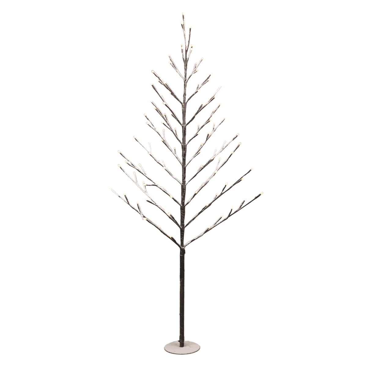 38 in. LED Twig Tree, Black & Silver