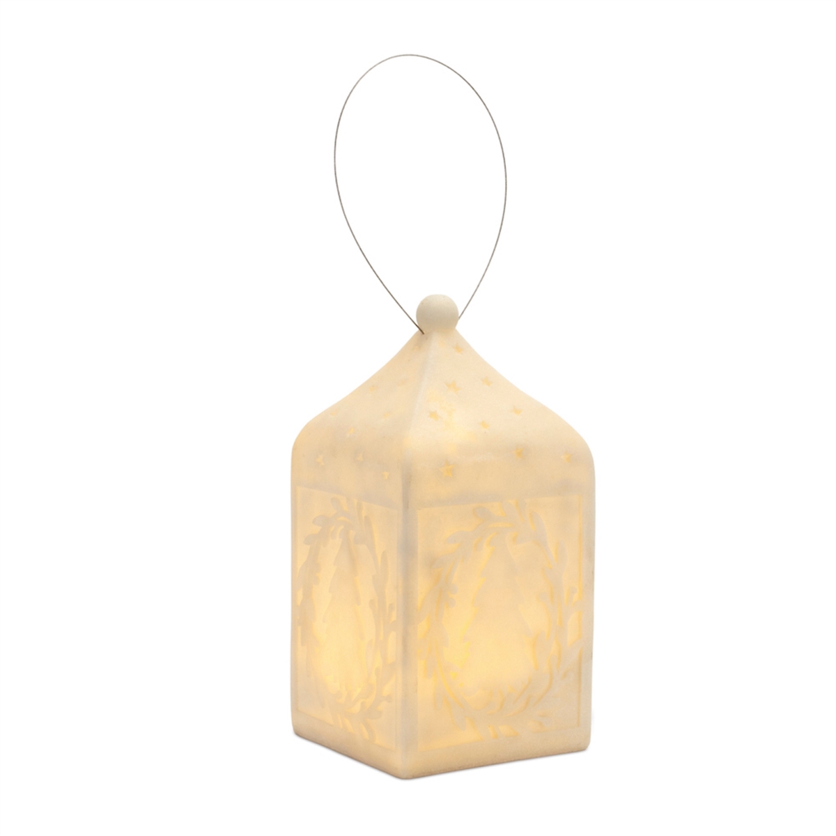 5 x 10 in. Resin 3 AAA Batteries Not Included Tree Lantern, White