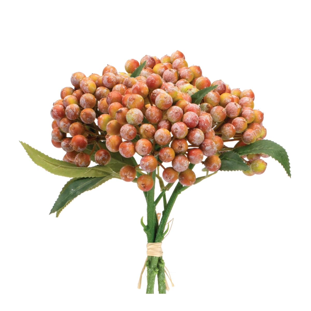 11.5 in. Styrofoam & Polyester Berry Bundle - Orange, Pink & Green - Set of 2