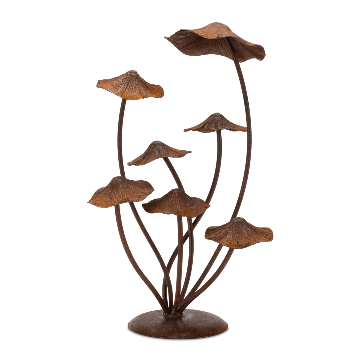 17 in. Iron Mushroom Garden Decor, Bronze