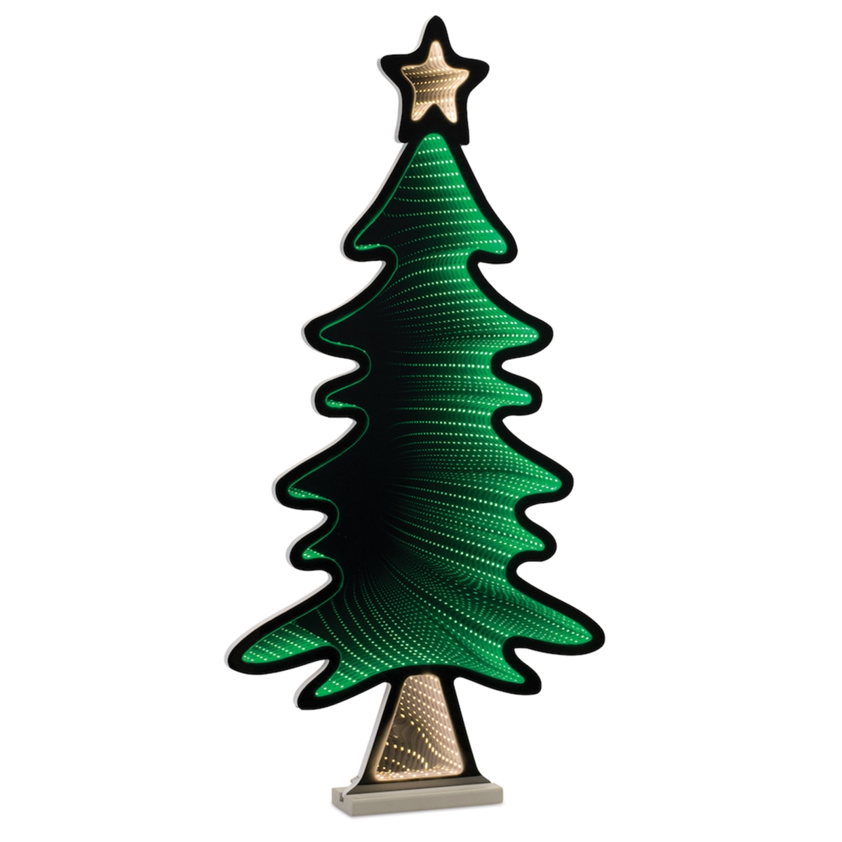 37.5 in. Acrylic UL Plug Tree with Star Infinity Light, Green & White