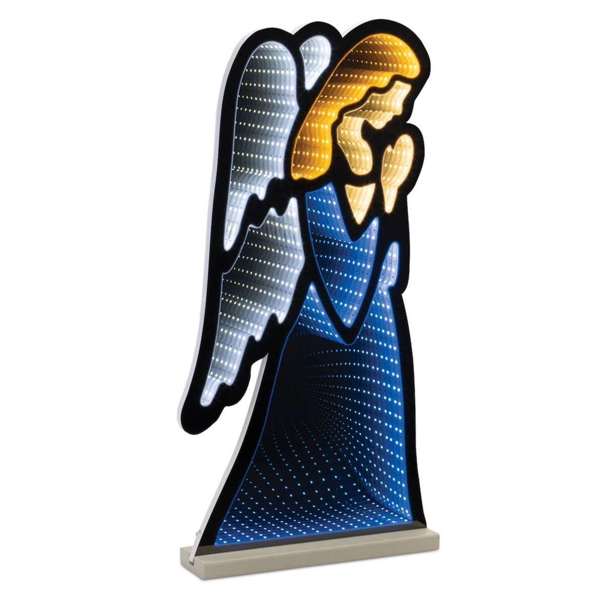 90050DS 24.5 in. Acrylic UL Plug Angel Infinity Light - Blue, Yellow & White -  Melrose